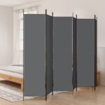 vidaXL 6-panelový paraván antracitový 300x200 cm látkový