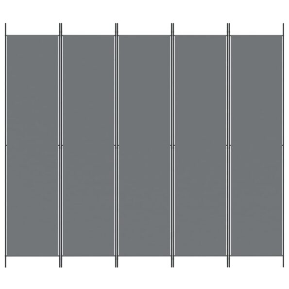 vidaXL 5-panelový paraván antracitový 250x220 cm látkový – Obrázok 3