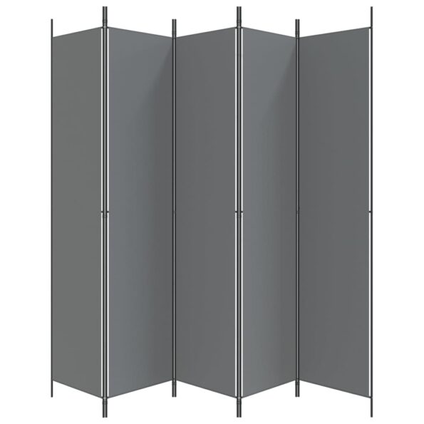 vidaXL 5-panelový paraván antracitový 250x220 cm látkový – Obrázok 5