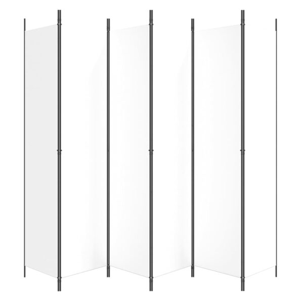 vidaXL 6-panelový paraván biely 300x220 cm látkový – Obrázok 4
