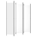 vidaXL 6-panelový paraván biely 300x220 cm látkový – Obrázok 5