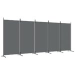 vidaXL 5-panelový paraván antracitový 433x180 cm látkový – Obrázok 2