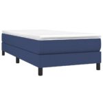 vidaXL Rám na boxspring posteľ modrý 90x200 cm látka – Obrázok 3