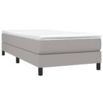vidaXL Rám na boxspring posteľ bledosivý 100x200 cm látka – Obrázok 3