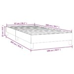 vidaXL Rám na boxspring posteľ bledosivý 100x200 cm látka – Obrázok 9