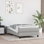 vidaXL Rám na boxspring posteľ bledosivý 100x200 cm látka