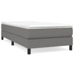 vidaXL Rám na boxspring posteľ tmavosivý látka 100x200 cm – Obrázok 2