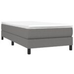 vidaXL Rám na boxspring posteľ tmavosivý látka 100x200 cm – Obrázok 3