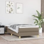 vidaXL Posteľný rám s boxspringom Taupe 90x200 cm Látka