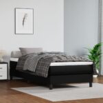 vidaXL Posteľný rám s boxspringom čierny 80x200 cm umelá koža