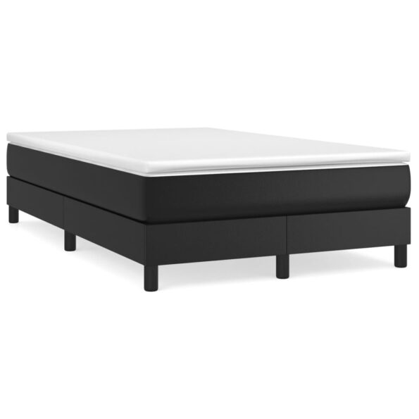 vidaXL Posteľný rám s boxspringom čierny 120x200 cm umelá koža – Obrázok 2