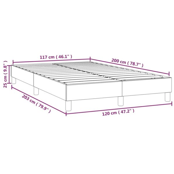 vidaXL Posteľný rám s boxspringom čierny 120x200 cm umelá koža – Obrázok 9