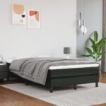 vidaXL Posteľný rám s boxspringom čierny 120x200 cm umelá koža