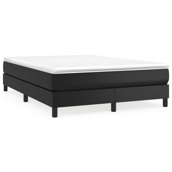 vidaXL Rám na boxspring posteľ, čierny 140x200 cm, umelá koža – Obrázok 2
