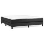 vidaXL Rám na boxspring posteľ, čierny 160x200 cm, umelá koža – Obrázok 2