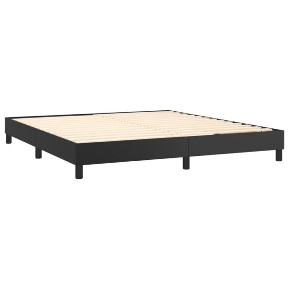 vidaXL Rám na boxspring posteľ, čierny 160x200 cm, umelá koža – Obrázok 4