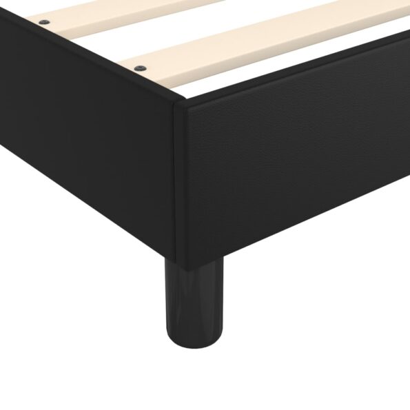 vidaXL Rám na boxspring posteľ, čierny 160x200 cm, umelá koža – Obrázok 7