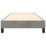 vidaXL Posteľný rám na boxspring bledosivý 90x190 cm, zamat – Obrázok 5