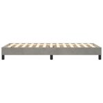 vidaXL Posteľný rám na boxspring bledosivý 90x190 cm, zamat – Obrázok 6