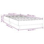 vidaXL Rám na boxspring posteľ čierny 90x190 cm zamat – Obrázok 9