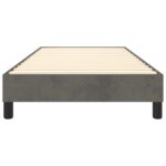 vidaXL Posteľný rám na boxspring tmavosivý 100x200 cm zamat – Obrázok 5