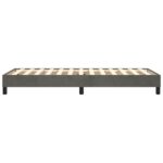 vidaXL Posteľný rám na boxspring tmavosivý 100x200 cm zamat – Obrázok 6