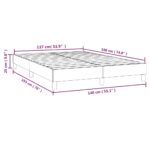 vidaXL Posteľný rám s boxspringom bledosivý 140x190 cm zamat – Obrázok 9