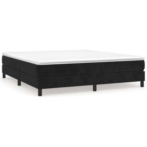 vidaXL Rám na boxspring posteľ čierny 160x200 cm zamat – Obrázok 2