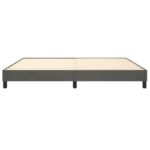 vidaXL Posteľný rám s boxspringom tmavosivá 200x200 cm zamat – Obrázok 5