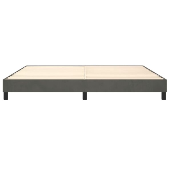 vidaXL Posteľný rám s boxspringom tmavosivá 200x200 cm zamat – Obrázok 5
