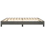 vidaXL Posteľný rám s boxspringom tmavosivá 200x200 cm zamat – Obrázok 6