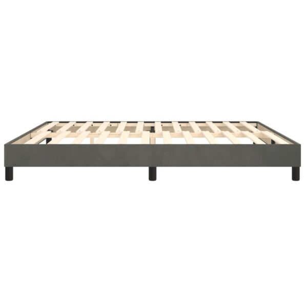 vidaXL Posteľný rám s boxspringom tmavosivá 200x200 cm zamat – Obrázok 6