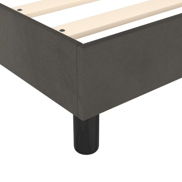 vidaXL Posteľný rám s boxspringom tmavosivá 200x200 cm zamat – Obrázok 7