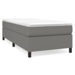 vidaXL Rám na boxspring posteľ tmavosivý 90x190 cm látka – Obrázok 2