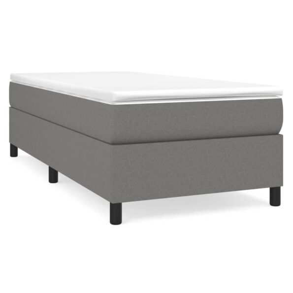 vidaXL Rám na boxspring posteľ tmavosivý 90x190 cm látka – Obrázok 2