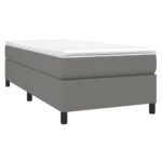 vidaXL Rám na boxspring posteľ tmavosivý 90x190 cm látka – Obrázok 3