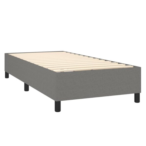 vidaXL Rám na boxspring posteľ tmavosivý 90x190 cm látka – Obrázok 4