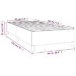 vidaXL Rám na boxspring posteľ tmavosivý 90x190 cm látka – Obrázok 9