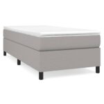 vidaXL Rám na boxspring posteľ bledosivý 90x200 cm látka – Obrázok 2