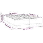 vidaXL Rám na boxspring posteľ čierny 140x200 cm látka – Obrázok 9