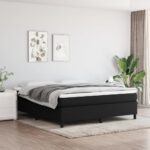 vidaXL Rám na boxspring posteľ čierny látka 180x200 cm