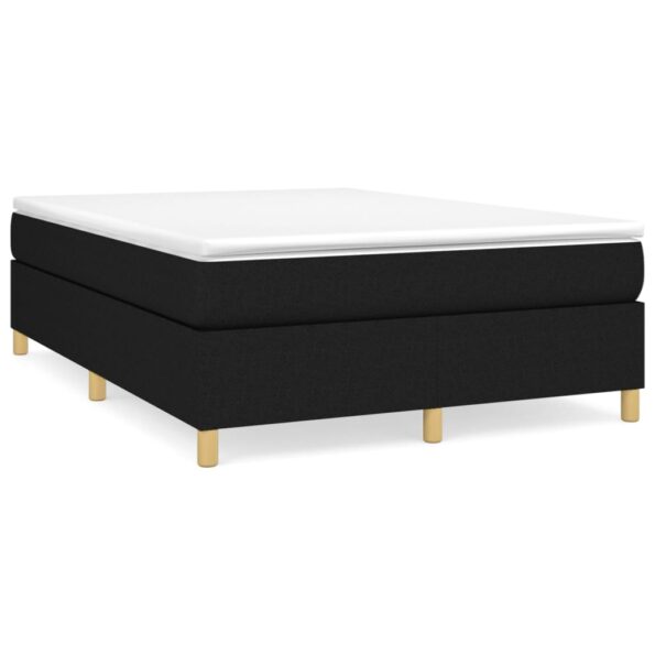 vidaXL Rám na boxspring posteľ čierny látka 140x190 cm – Obrázok 2