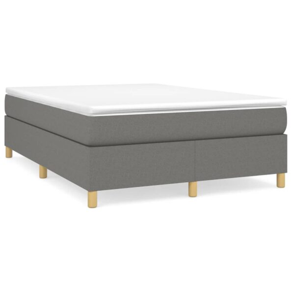 vidaXL Rám na boxspring posteľ tmavosivý 140x200 cm látka – Obrázok 2