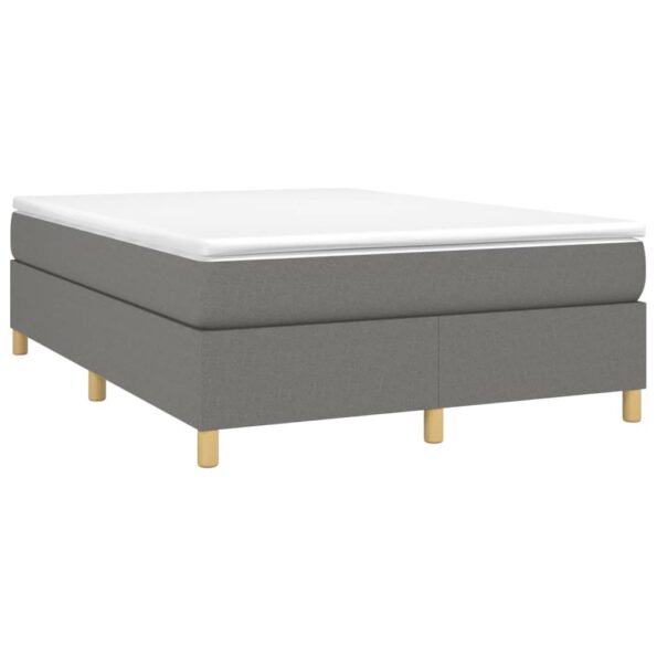 vidaXL Rám na boxspring posteľ tmavosivý 140x200 cm látka – Obrázok 3