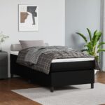 vidaXL Posteľný rám s boxspringom čierny 90x200 cm umelá koža