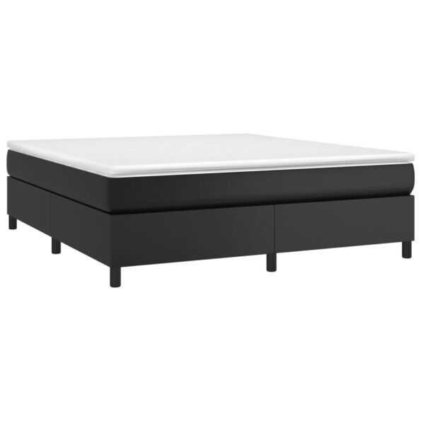 vidaXL Rám na boxspring posteľ, čierny 160x200 cm, umelá koža – Obrázok 3