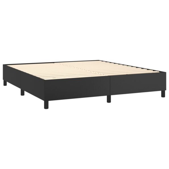 vidaXL Rám na boxspring posteľ, čierny 160x200 cm, umelá koža – Obrázok 4