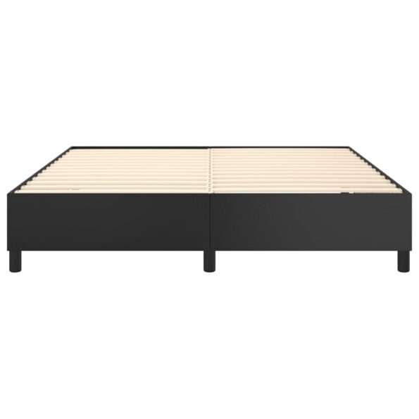 vidaXL Rám na boxspring posteľ, čierny 160x200 cm, umelá koža – Obrázok 5