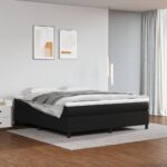 vidaXL Rám na boxspring posteľ, čierny 160x200 cm, umelá koža