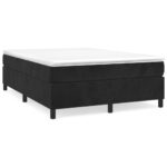 vidaXL Posteľný rám s boxspringom čierny 140x200 cm zamat – Obrázok 2